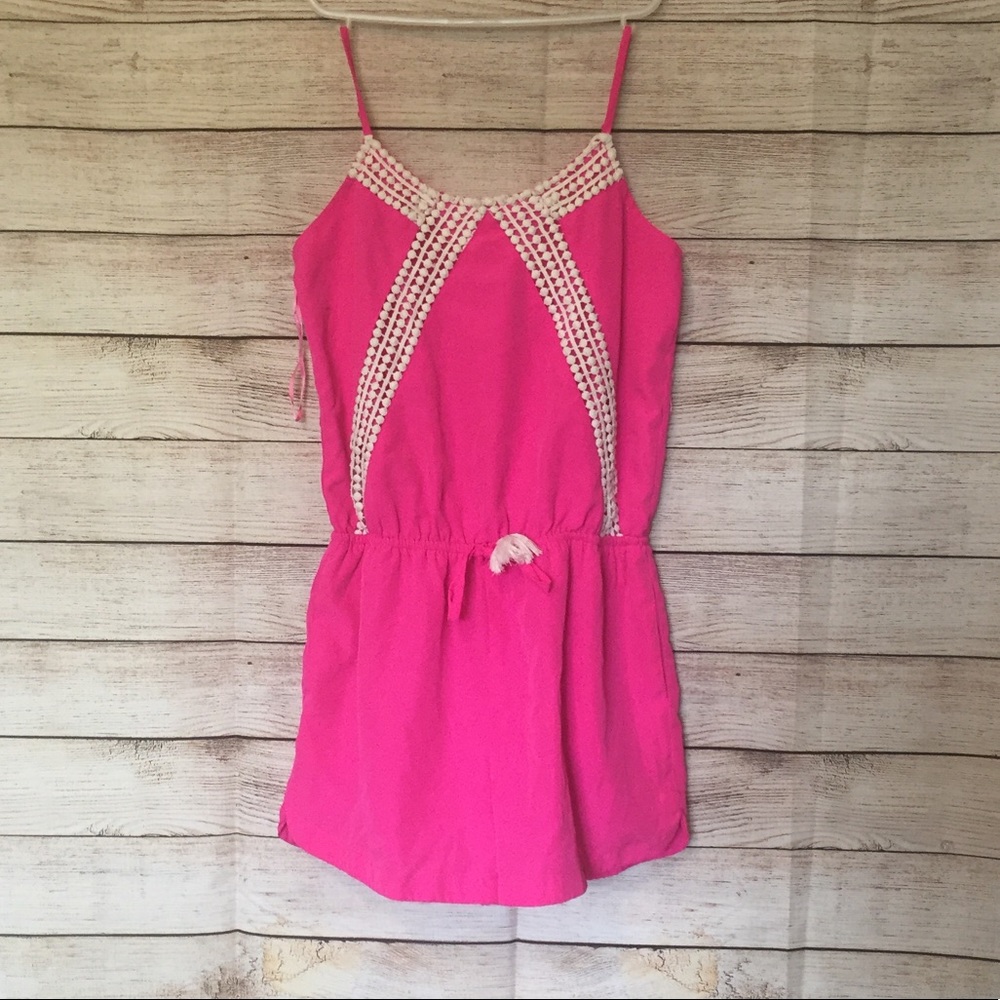 Hot Pink Girls Romper NWOT